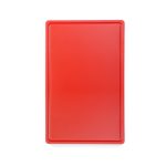 Πλάκα Κοπής Πολυαιθυλενίου Κόκκινη 50x30x2cm με Αυλάκι